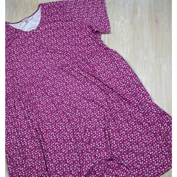 Woman Within Floral Button Up Empire Waist Pockets Midi Dress Plus 5X 38/40 - Picture 8 of 16